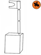 Diagram Koolborstel met draad, connector & Buildalot logo voor Vorkheftruck - Koolborstels met Gratis Wereldwijde Levering uit Voorraad